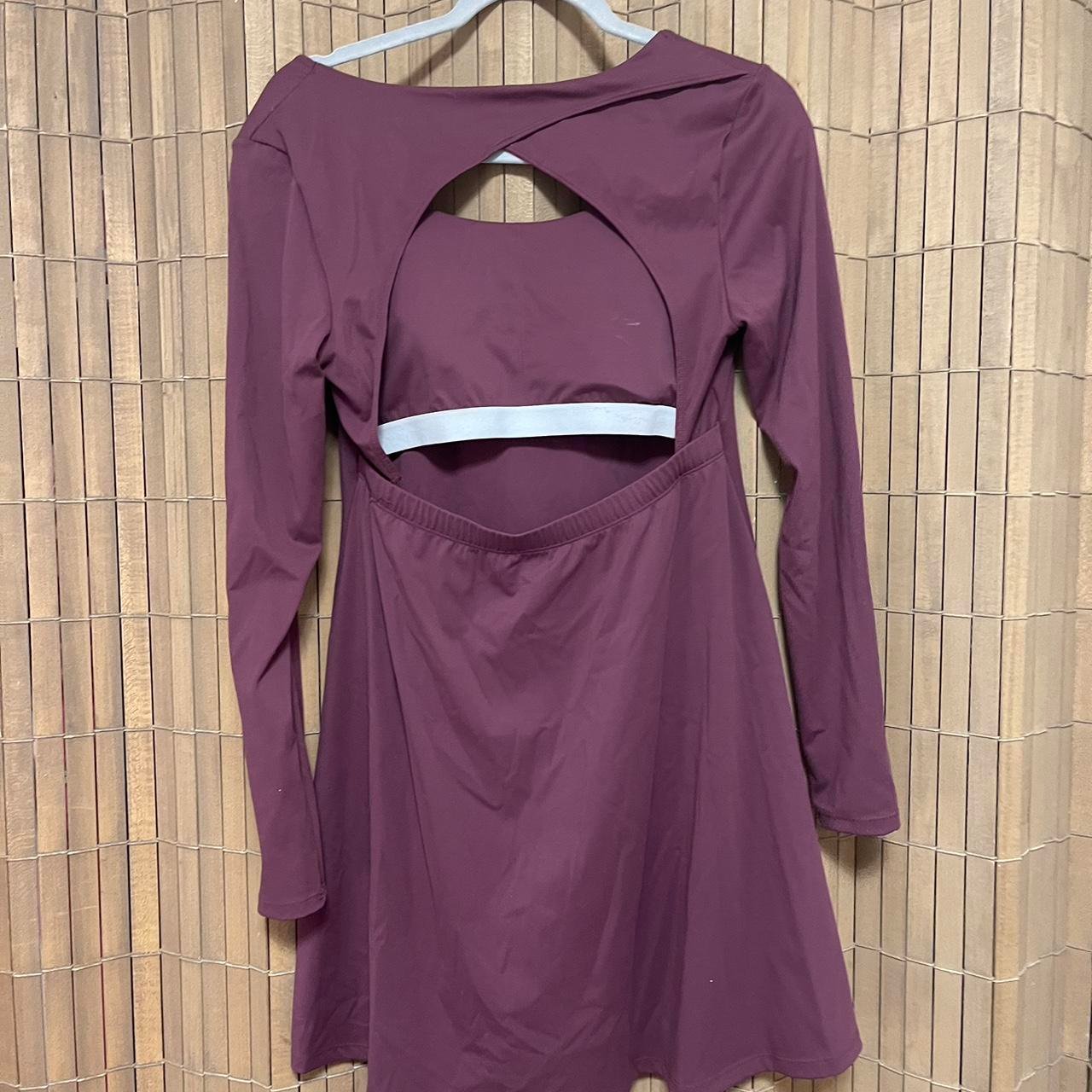 Large open back Halara Dress. purple - Depop Large open back Halara Dress. purple - Depop