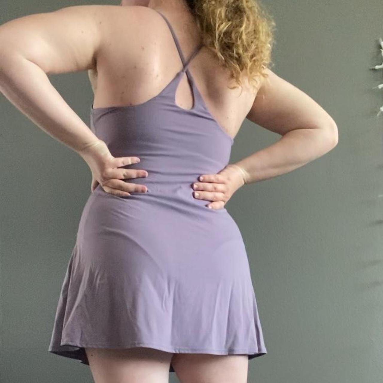 HALARA lilac strappy dress with built-in shorts and... - Depop HALARA lilac strappy dress with built-in shorts and... - Depop